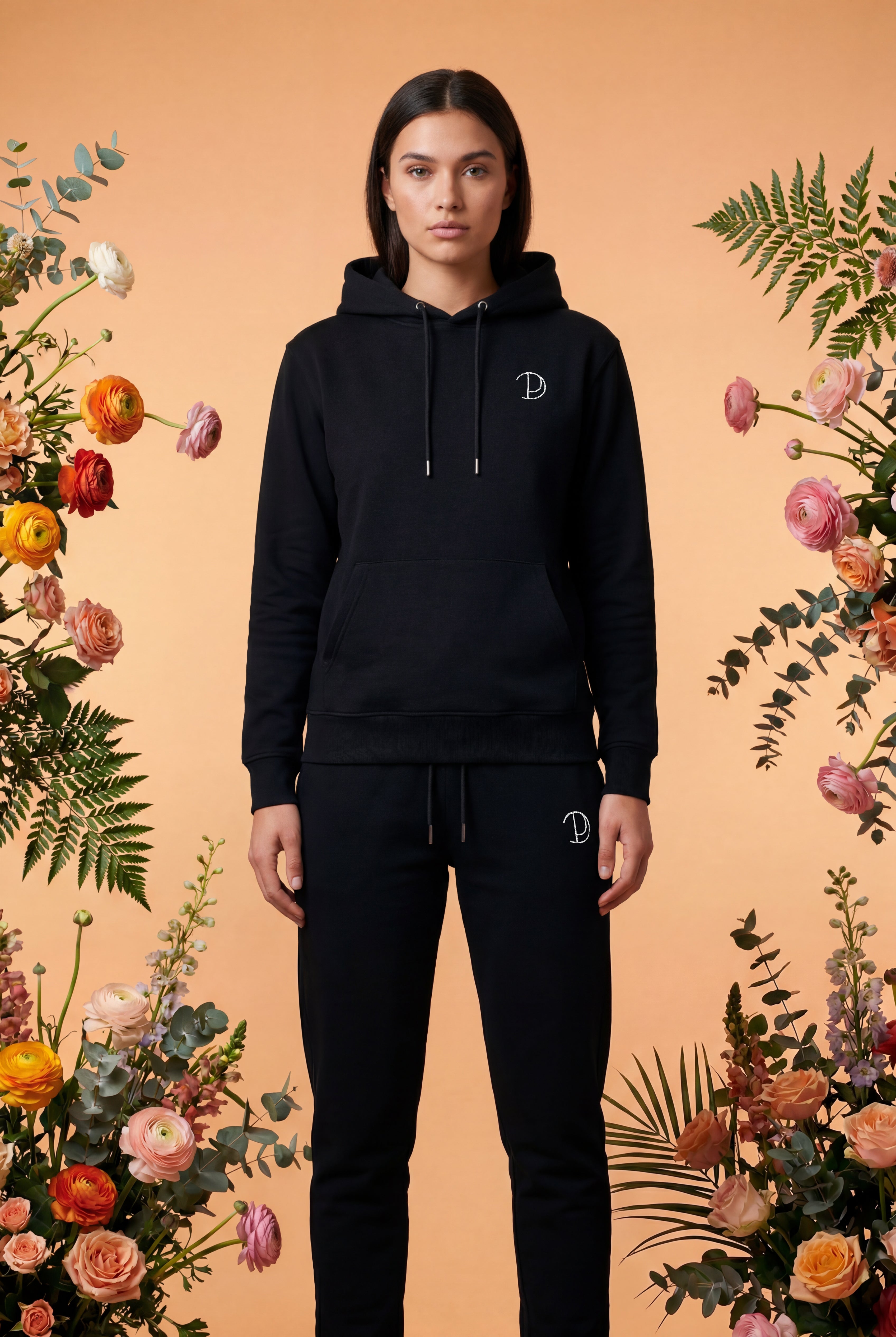 Sweat à capuche avec logo brodé