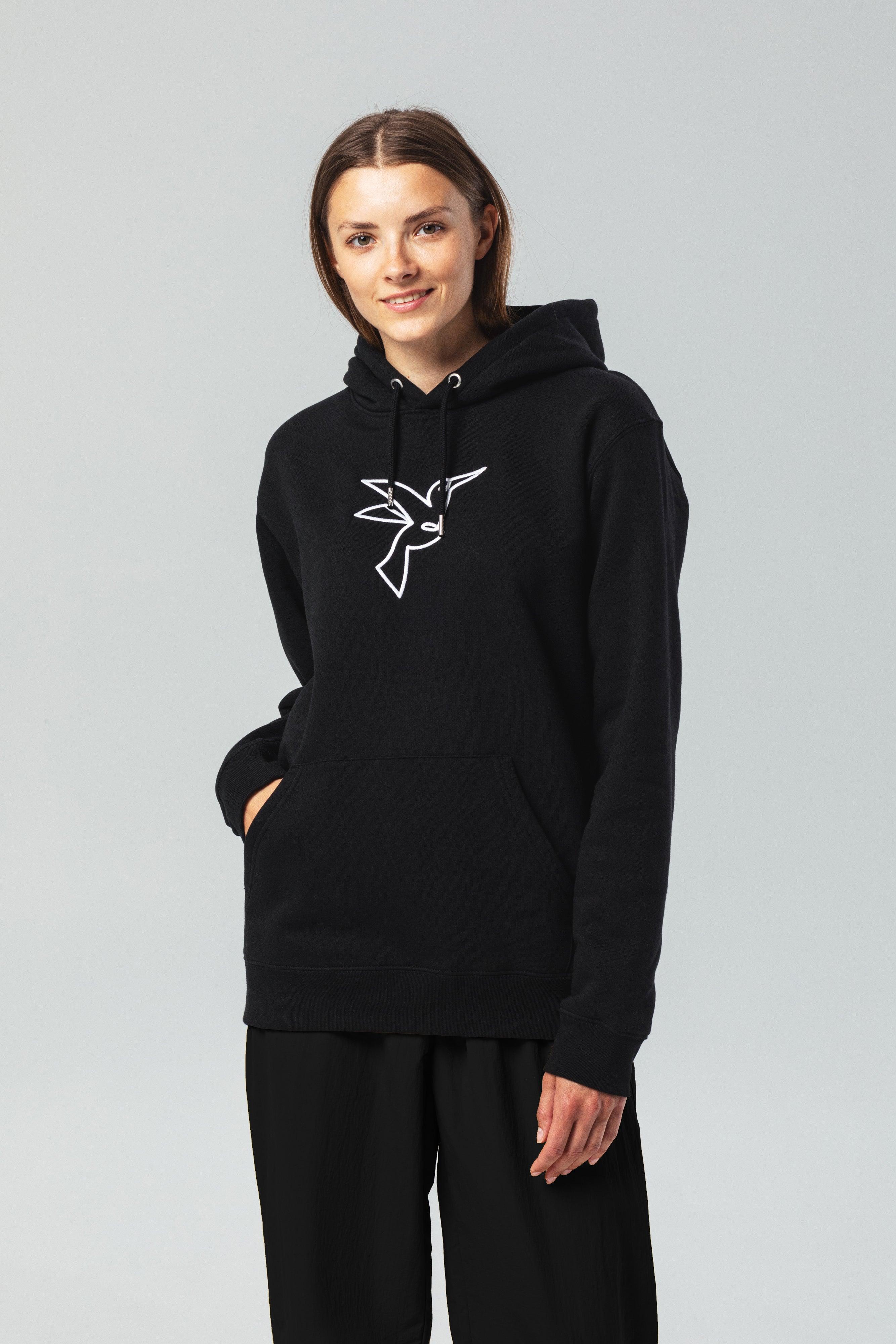 Embroidered Hummingbird Hoodie | Hoodie | pitod.com