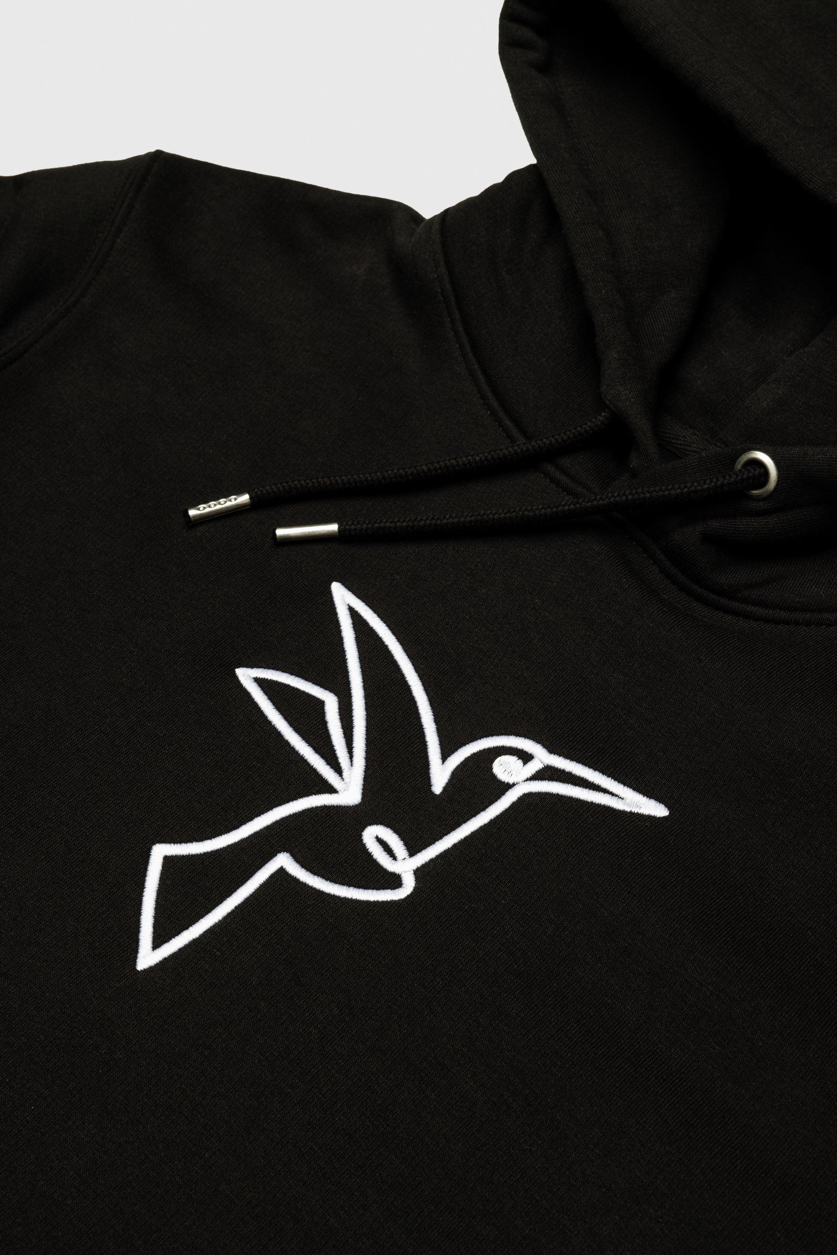 Embroidered Hummingbird Hoodie | Hoodie | pitod.com