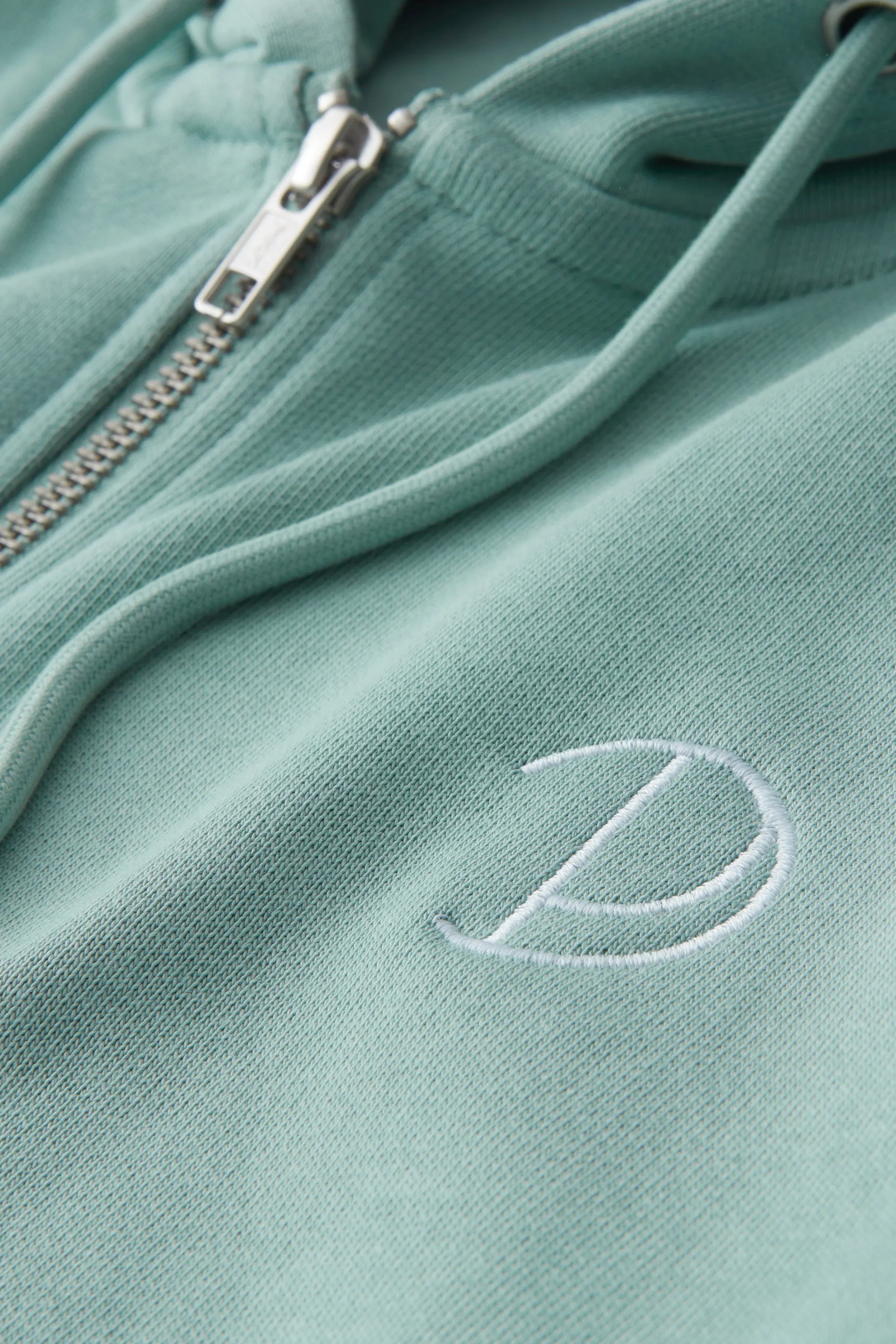 Embroidered P Zip-Up Hoodie