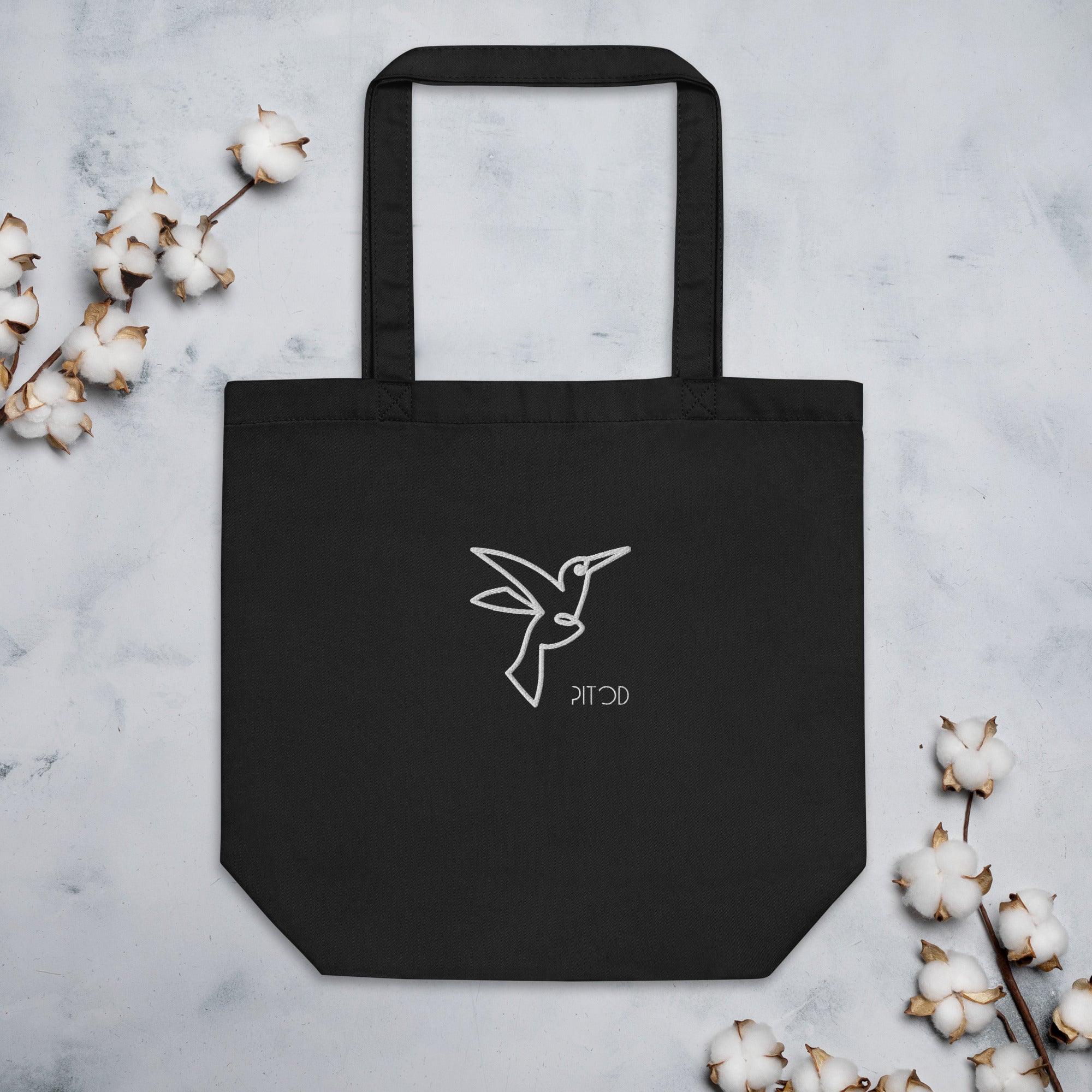 Embroidered Hummingbird Tote Bag | Shopping Totes | pitod.com