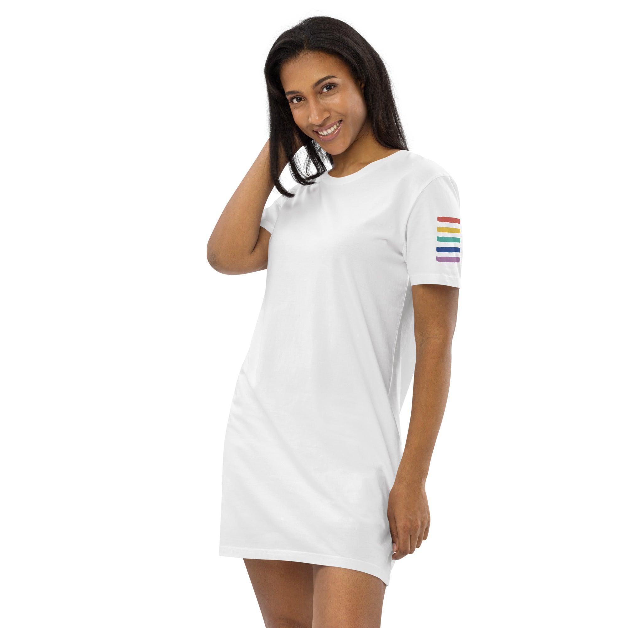 Rainbow Sleeve T-Shirt Dress | Dresses | pitod.com