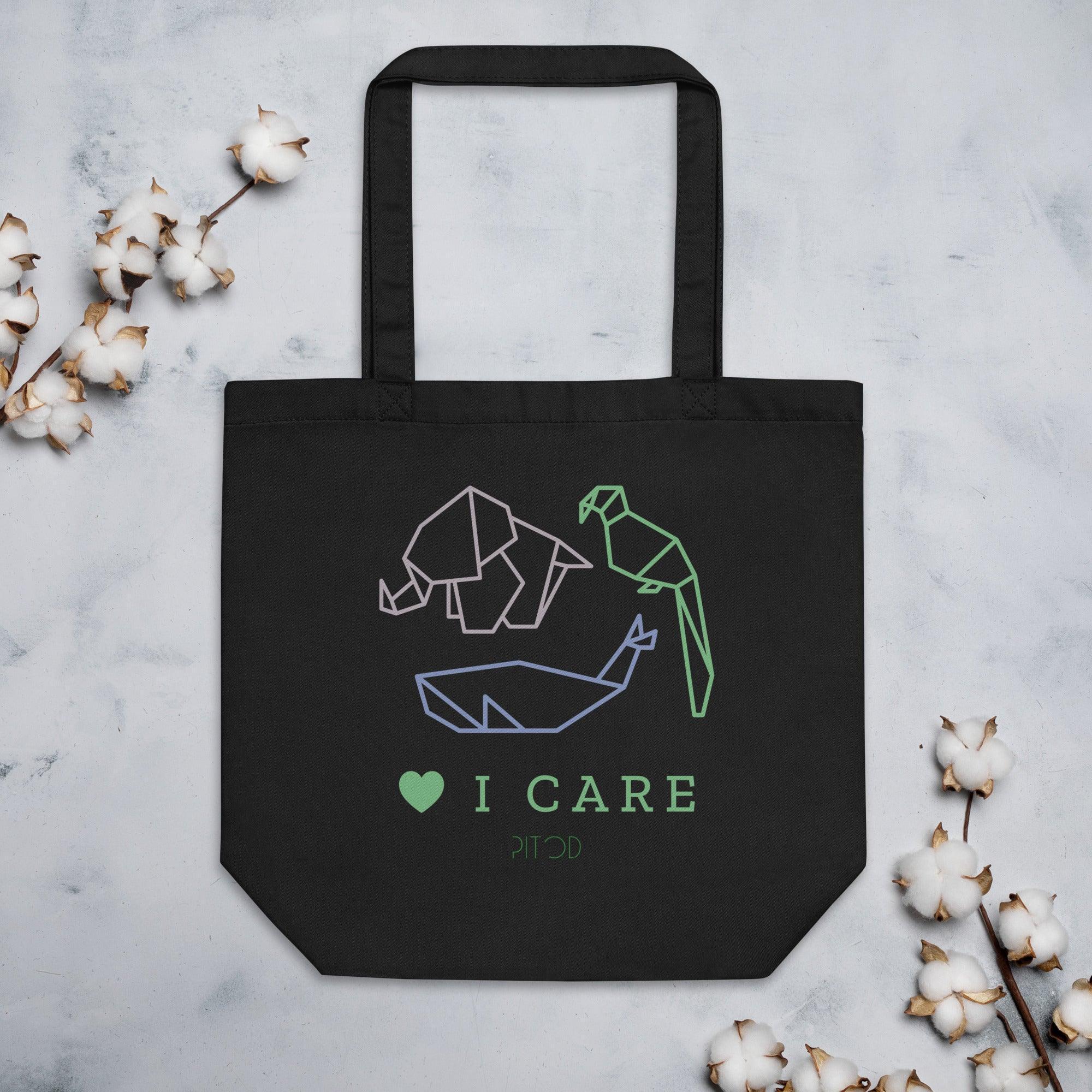 I Care Tote Bag | Shopping Totes | pitod.com