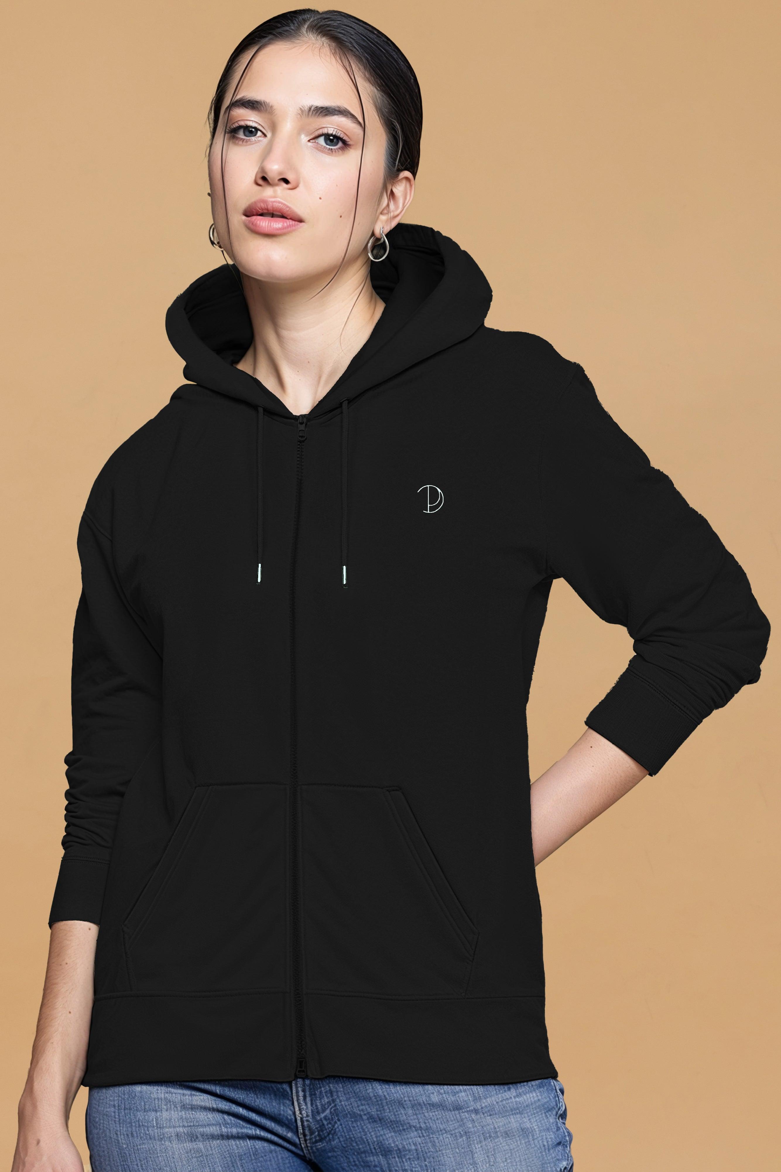 Printed P Zip-Up Hoodie