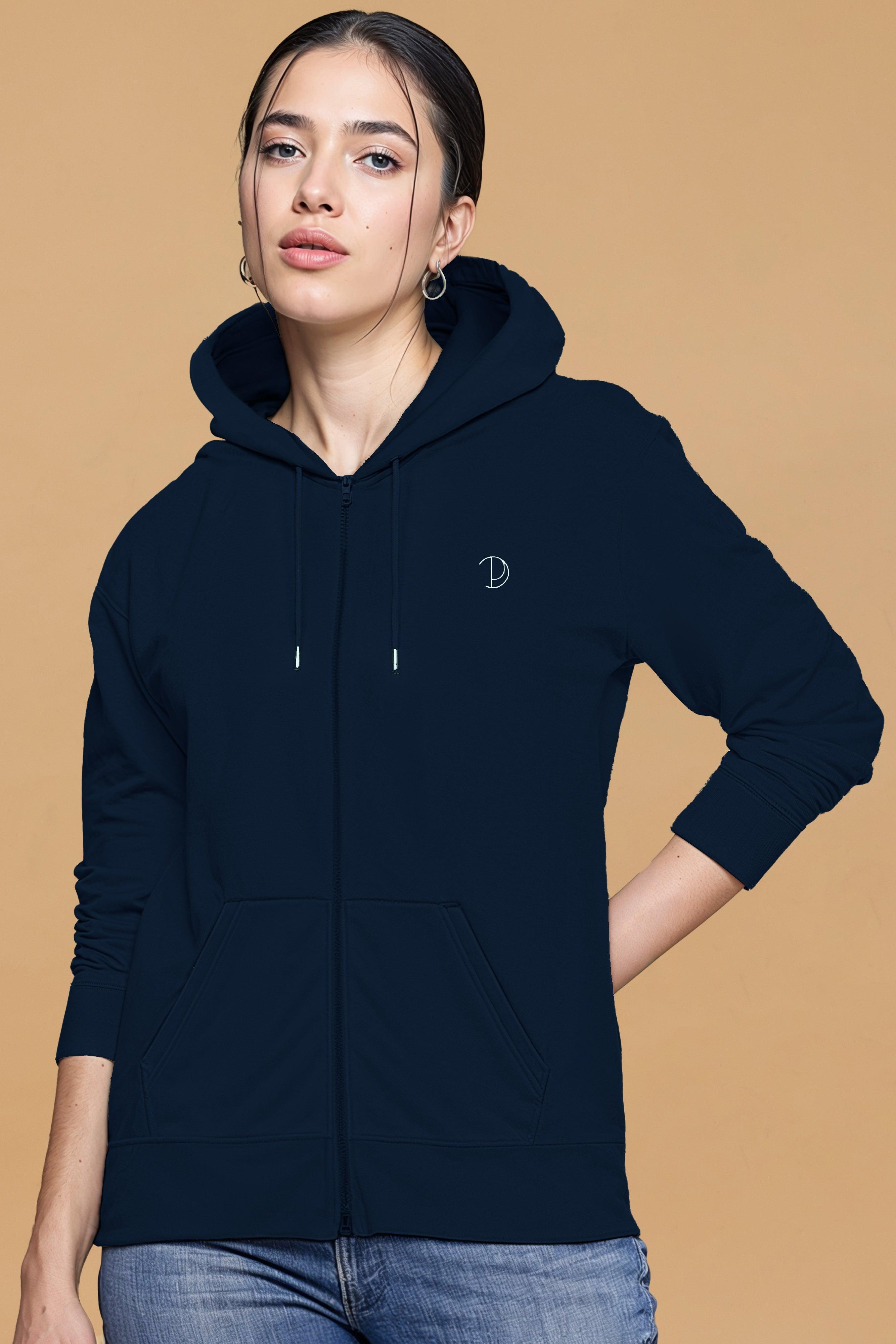 Printed P Zip-Up Hoodie