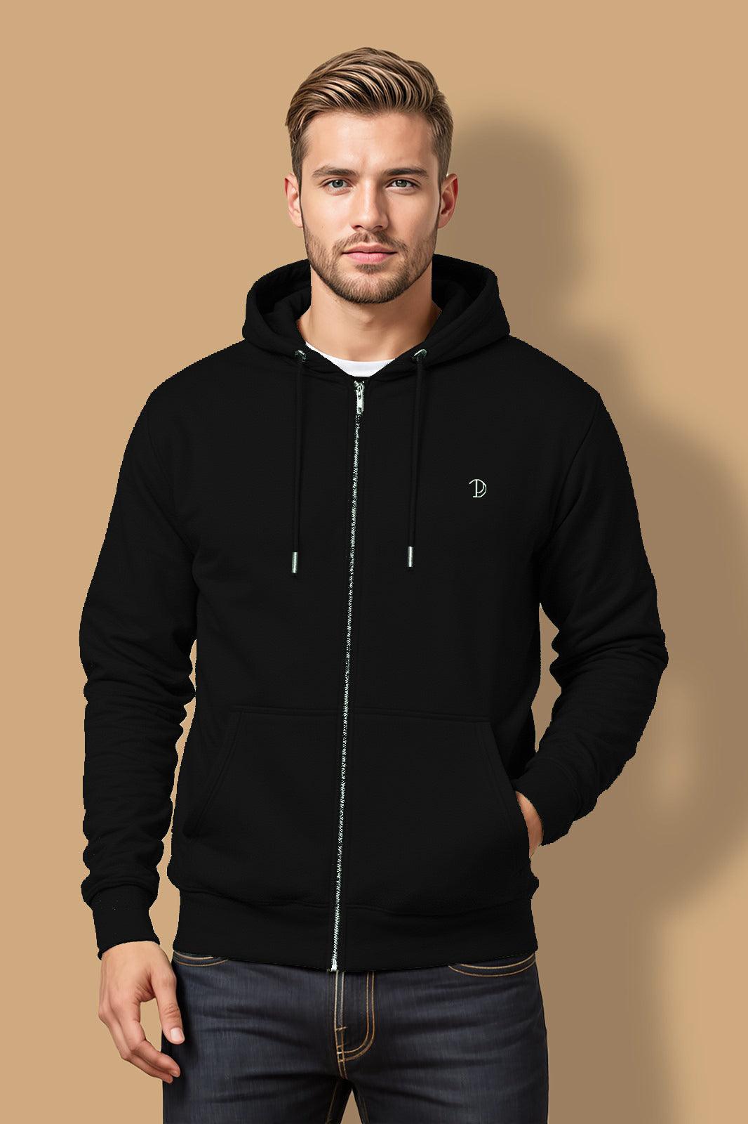 Printed P Zip-Up Hoodie