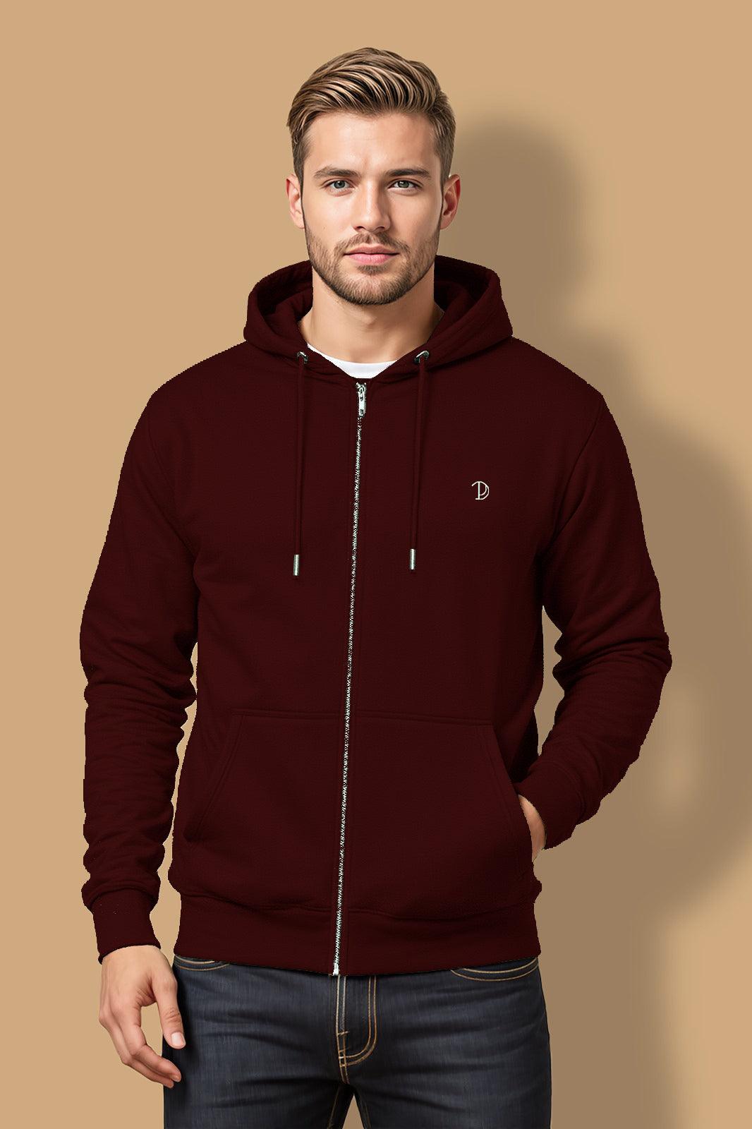 Bedrukte P-hoodie met rits