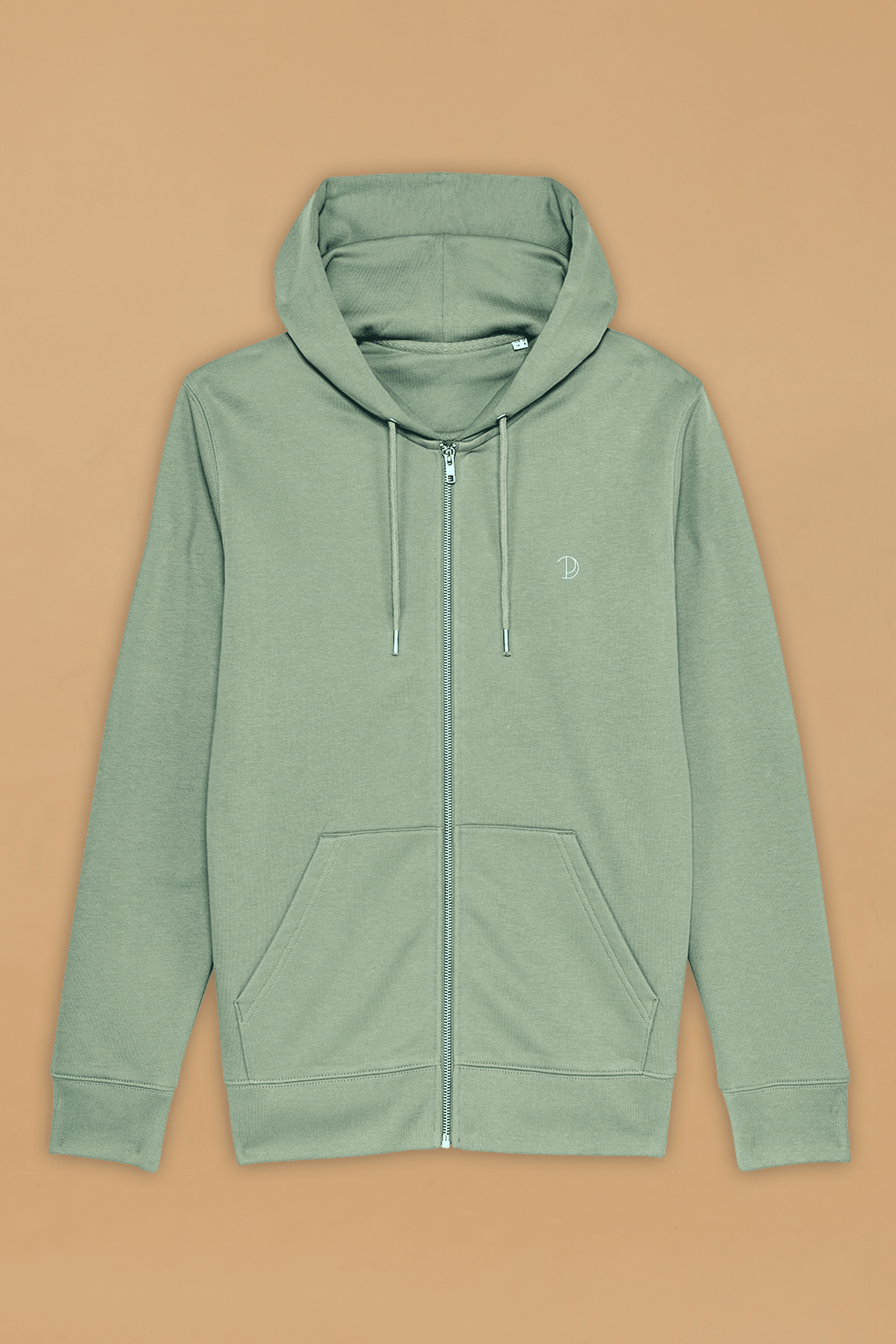 Printed P Zip-Up Hoodie