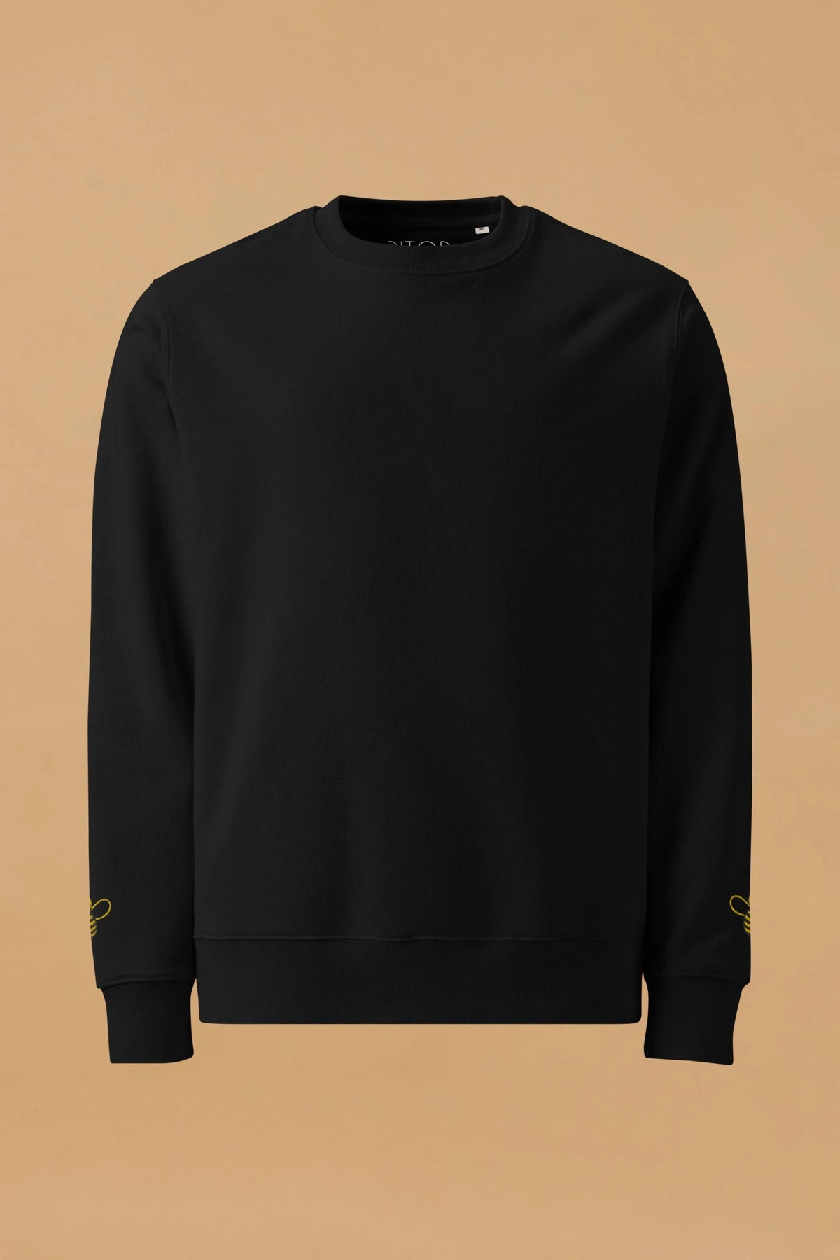 Bee Swea Black Organic Cotton Sweatshirt – Unisex | Pitod | Size S
