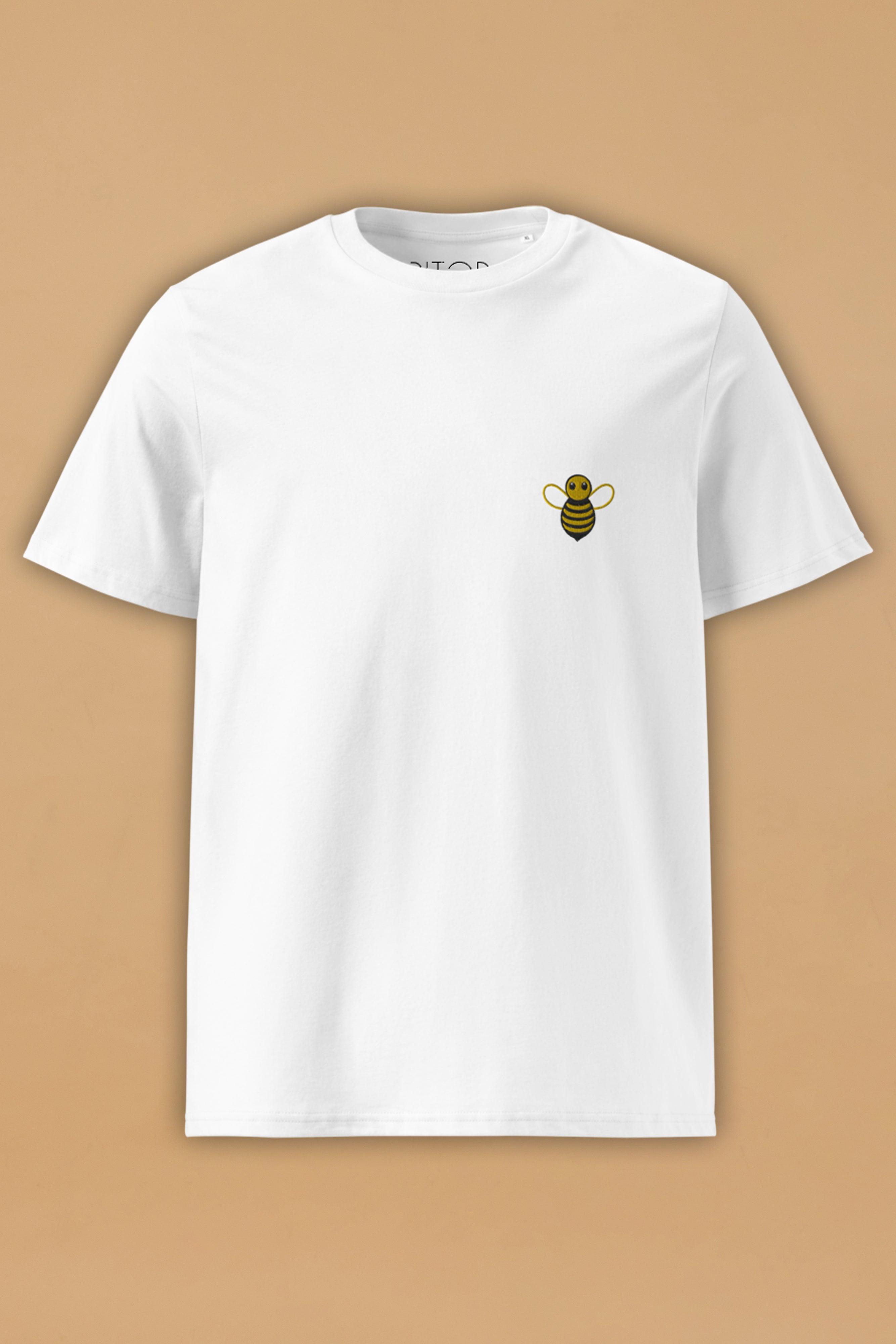 T-Shirt mit Bienenstickerei