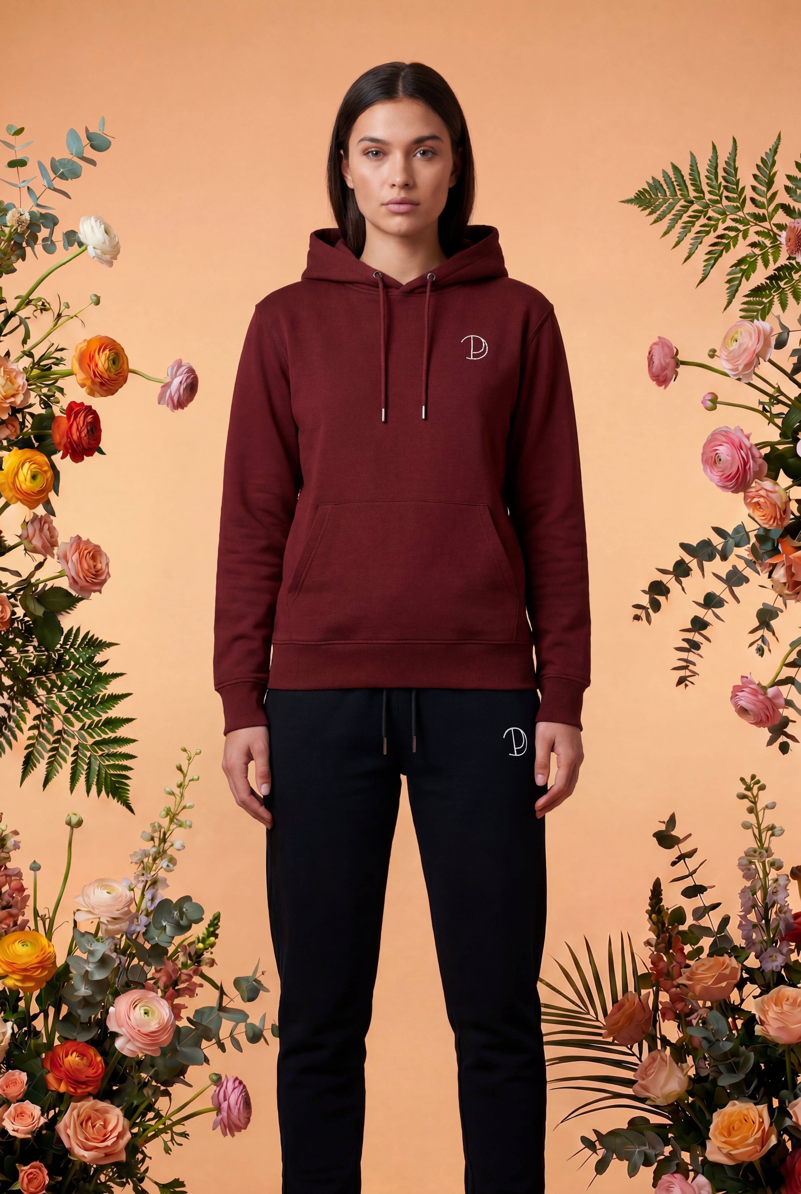 Sweat à capuche avec logo brodé
