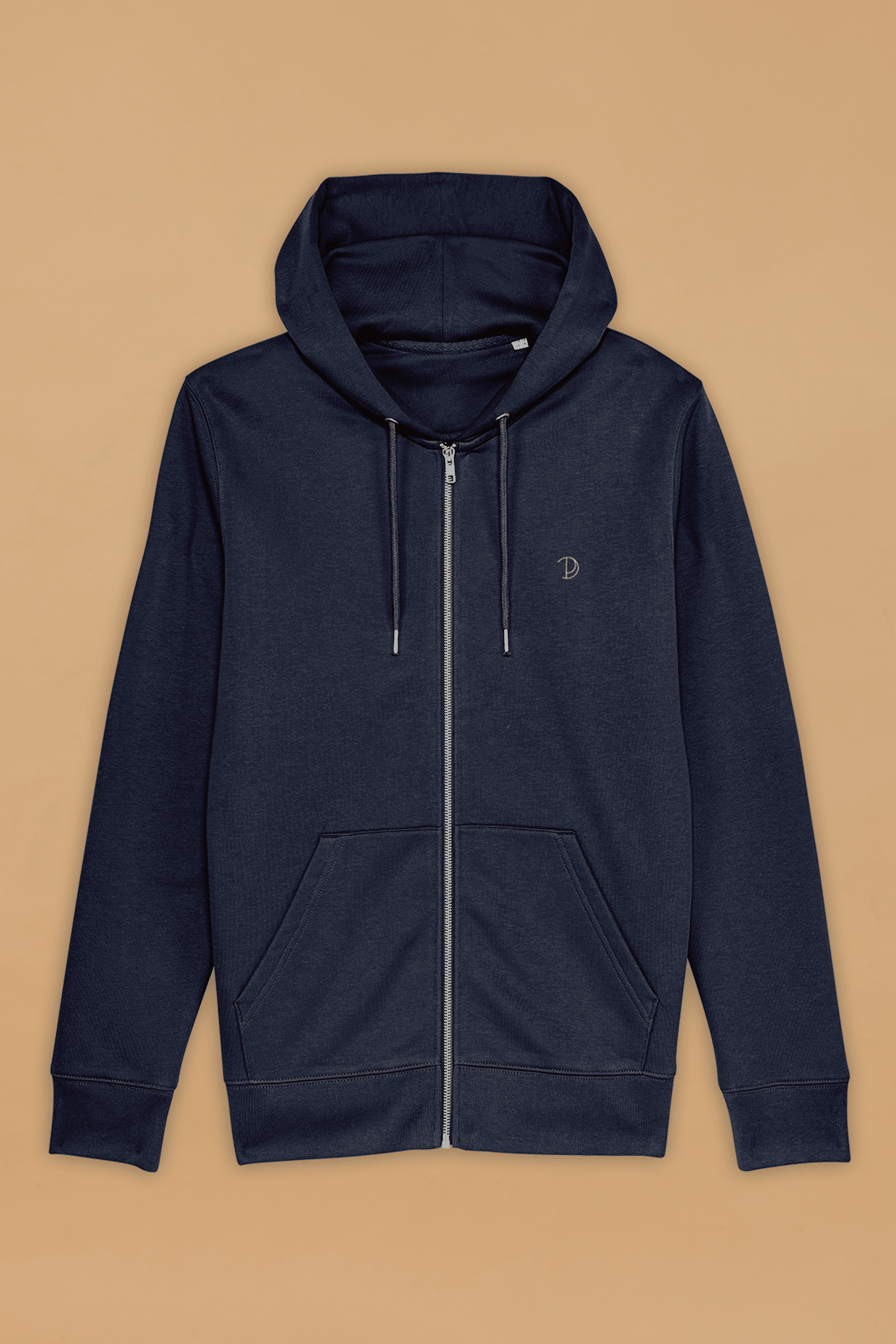 Bedrukte P-hoodie met rits