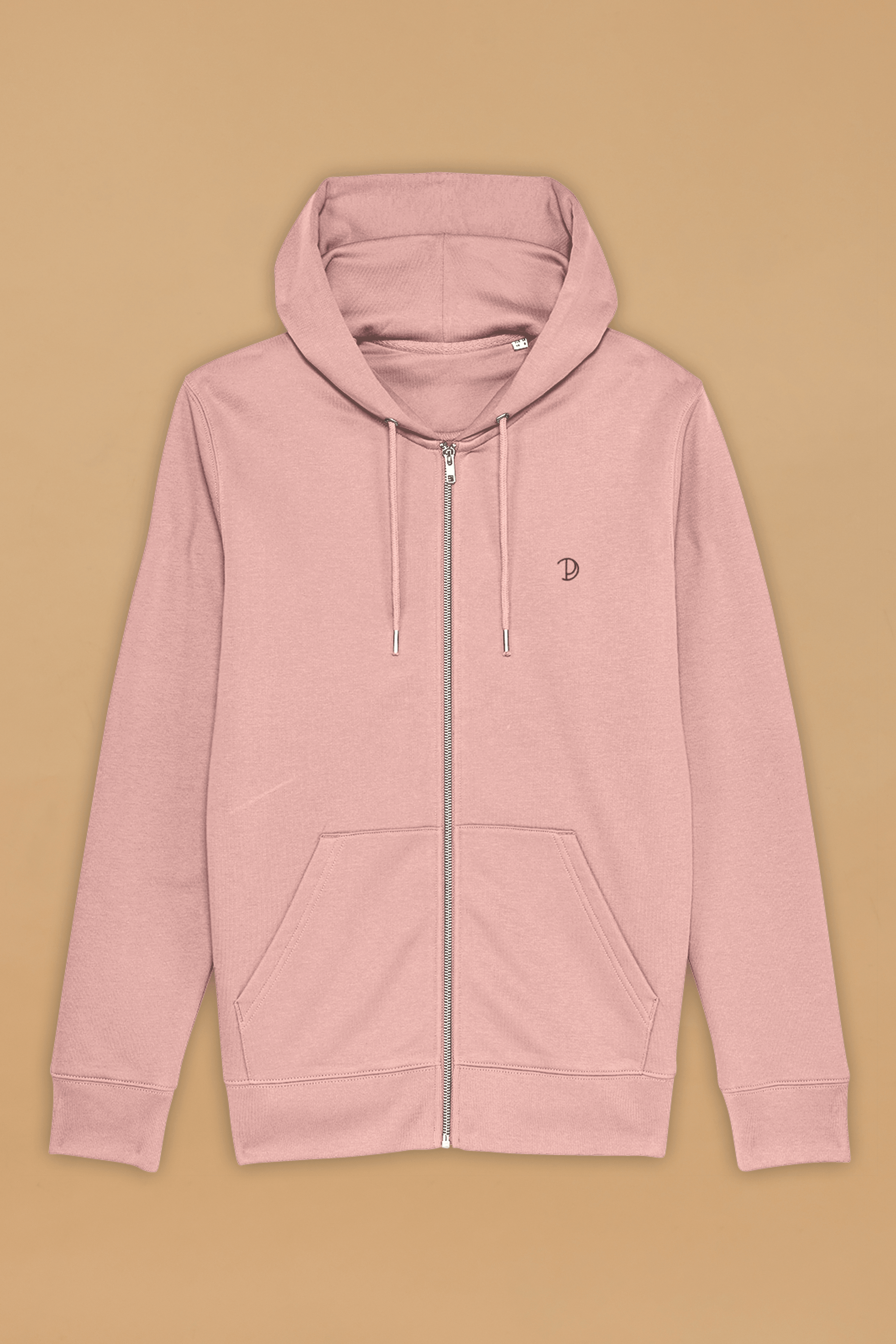 Bedrukte P-hoodie met rits