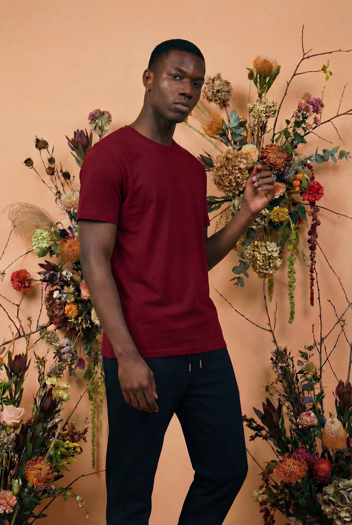 Pitod Burgundy Organic Cotton T-Shirt – Unisex | Pitod | Size XXS