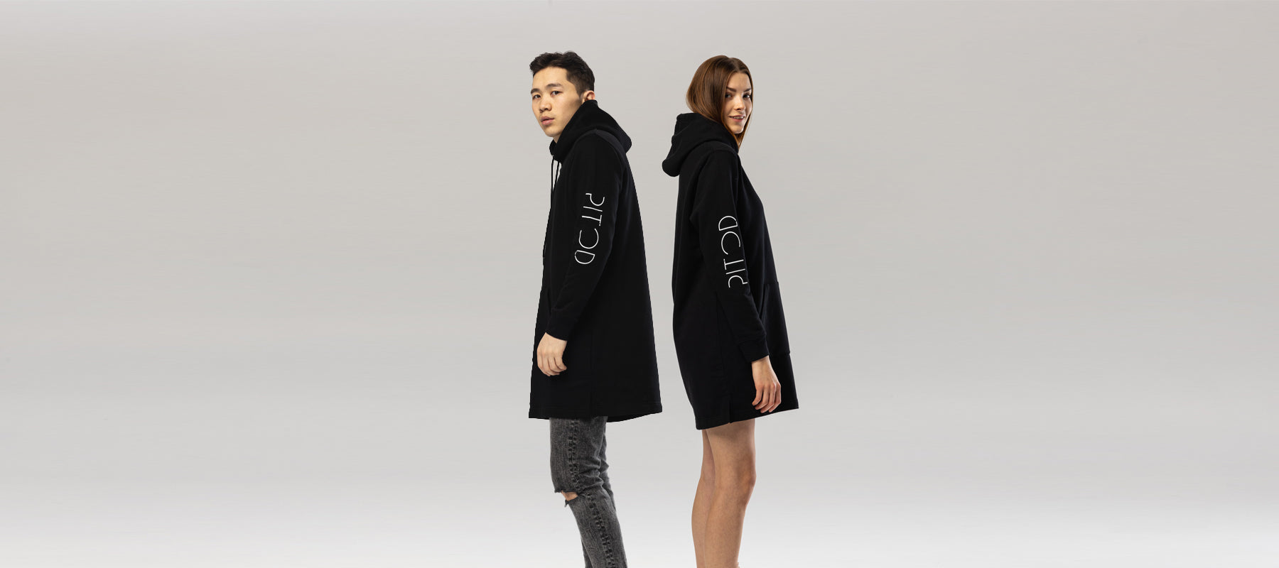 Pitod Black Hoodie Dress - Pitod Sustainable Genderless Ethical Fahion Brand