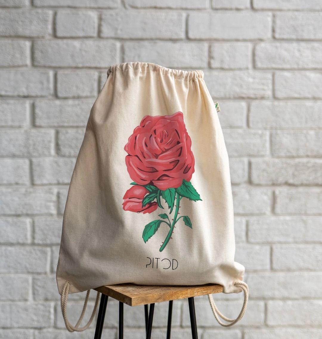 Flower Drawstring Bag