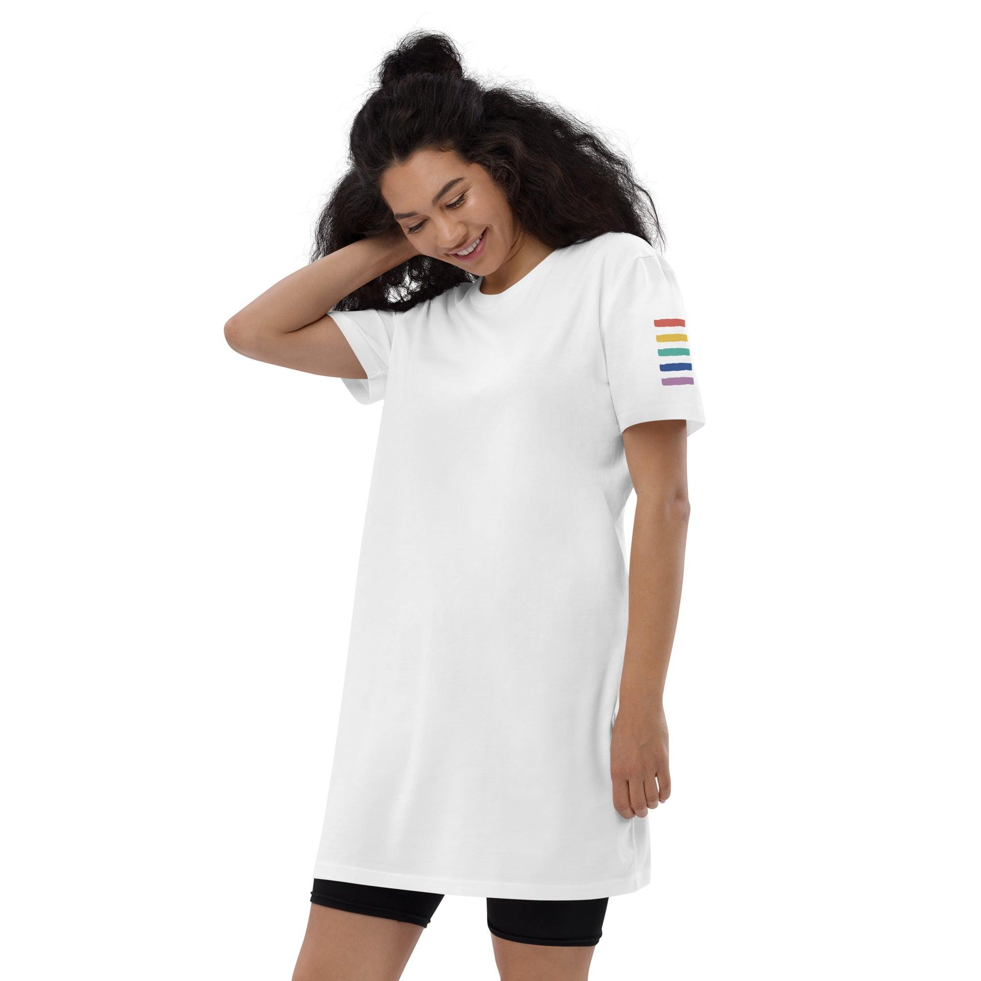 Rainbow Sleeve T-Shirt Dress | Dresses | pitod.com