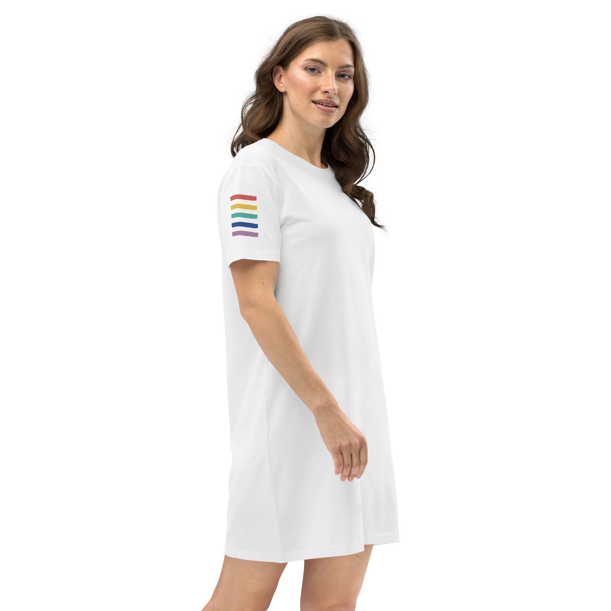 Rainbow Sleeve T-Shirt Dress | Dresses | pitod.com