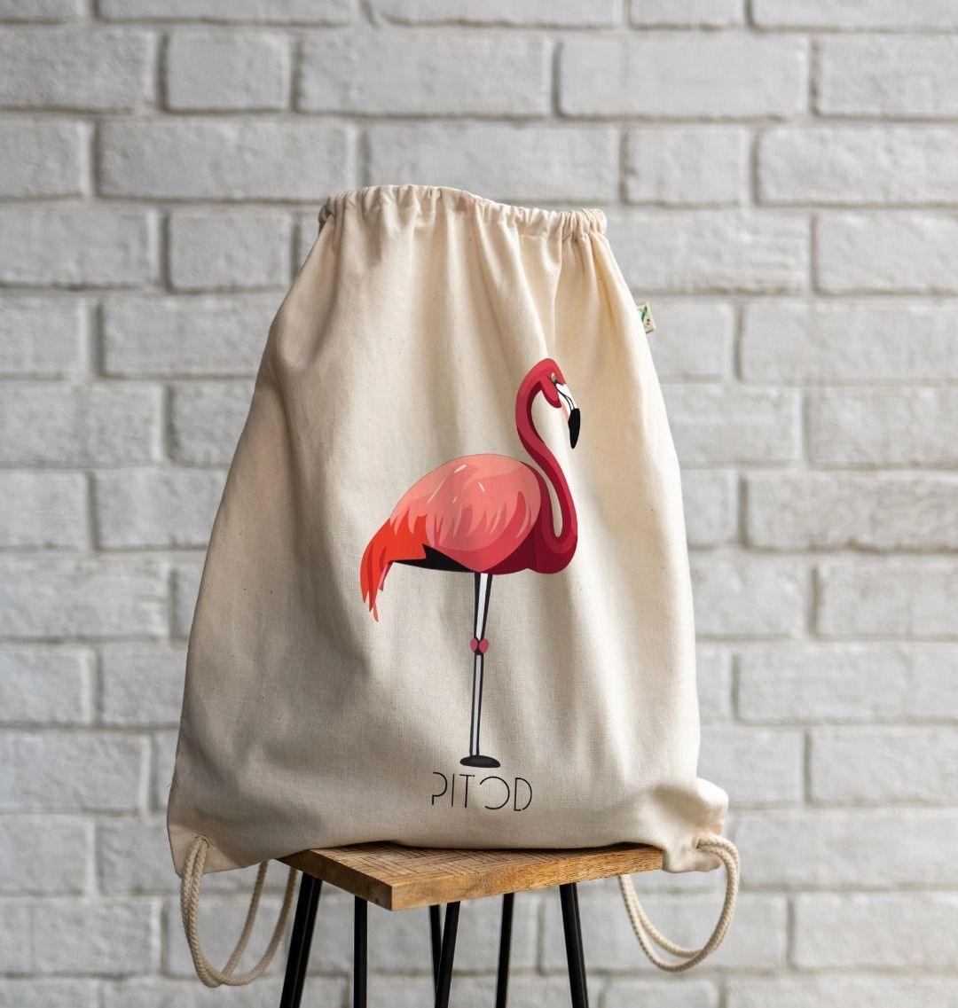 Flamingo Drawstring Bag