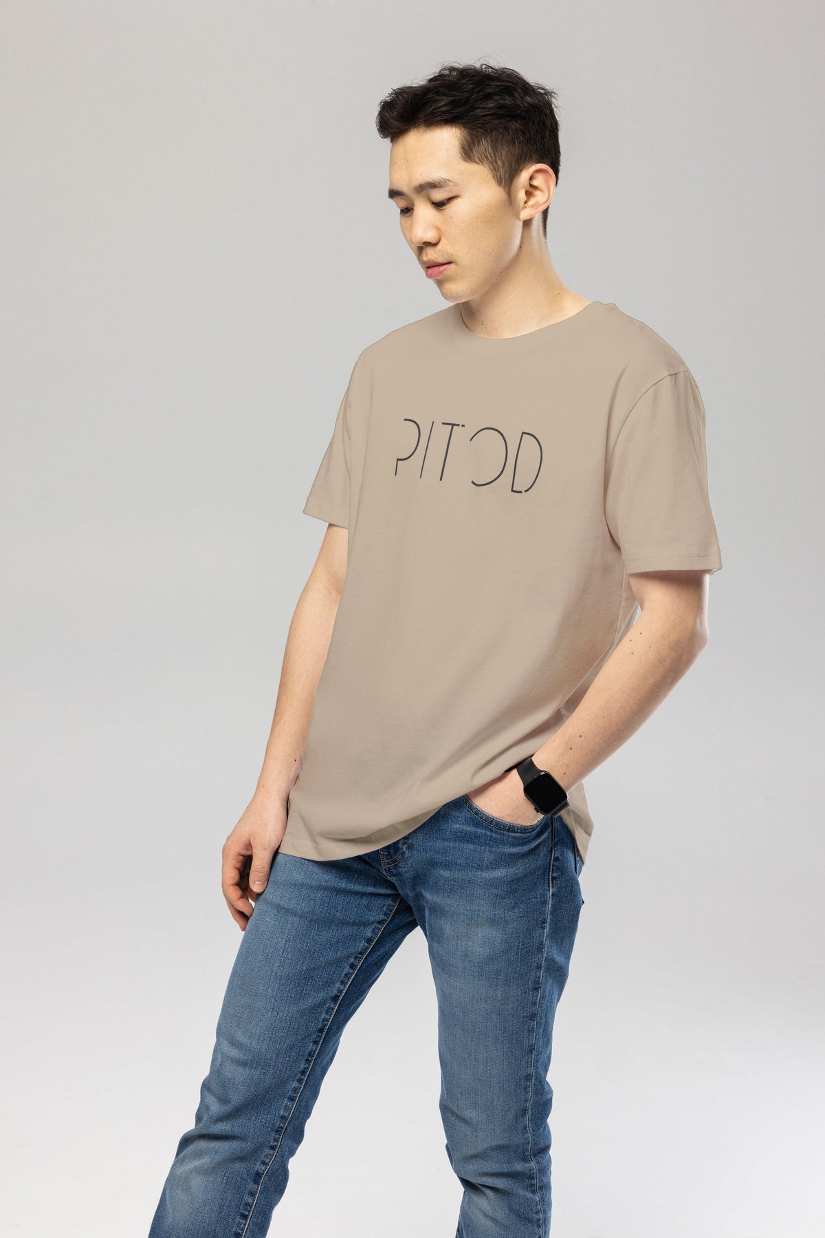 Logo Desert Dust Organic Cotton T-Shirt – Unisex | Pitod | Size XXS